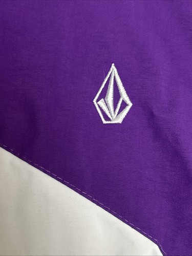 VOLCOM Women’s Hooded Snowboard Jacket XL Purple Black Thermonite Let It Storm - Picture 7 of 21