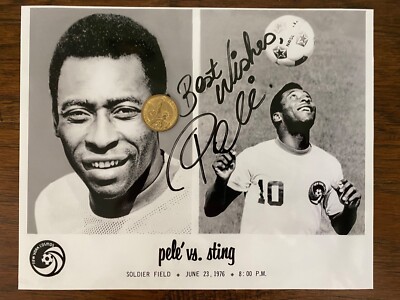 PELE facsimile autograhed 8x10 photograph soccer futbol legend World Cup Soccer!