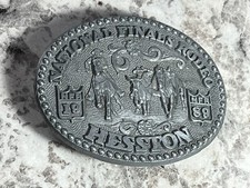 Seventh Edition Anniversary 1989 National Finals Rodeo Belt Buckle Fred Fellows