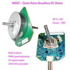 NIDEC DC24V Dual Ball Bearing Outer Rotor Brushless DC Motor DIY Air Purifier FY