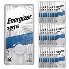 Energizer CR1616 3V Lithium Coin Cell Battery Blister Pack 72 Count 