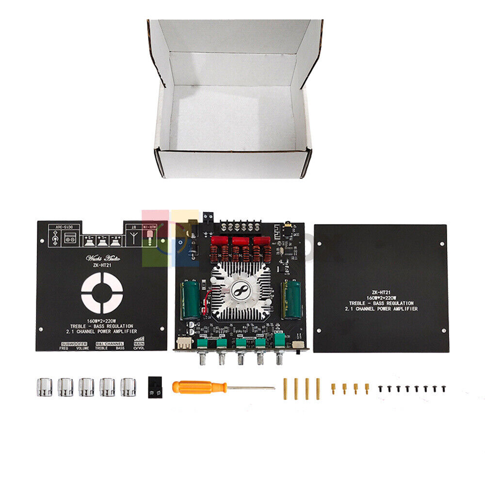 ん HT21 TB21 AUX Bluetooth 5.0 USB Stereo Audio Power Amplifier
