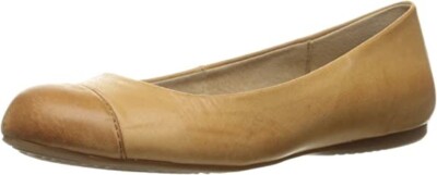 womens softwalk dress napa flat shoes tan luggage 6 WIDE