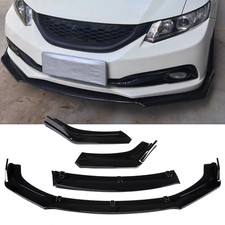 Front Bumper Lip Body Kit Spoiler Gloss Black For Honda Civic 2012-2015 U