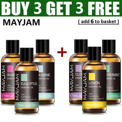 MAYJAM 30ml Essential Oils Pure & Natural Aromatherapy Oil for Diffuser Burner