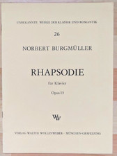 Burgmüller, N.: Rhapsodie für Klavier op. 13 -- QUASI NEUWERTIG!!