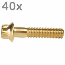40 rim screws M7x32 stainless steel gold look for BBS Rial Schmidt O.Z. Dynatech