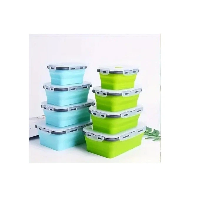 Set of 4 Collapsible Silicone Containers – Airtight, Stackable & Dishwasher Safe - Image 4 of 4
