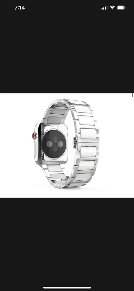 表带 Apple Watch 表带 45/44/42 毫米不锈钢陶瓷系列 6 se 5 4 3 2 — 第 3/4 张图片