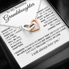 To My Granddaughter Necklace, Birthday Gift For Granddaughter From Grandpa