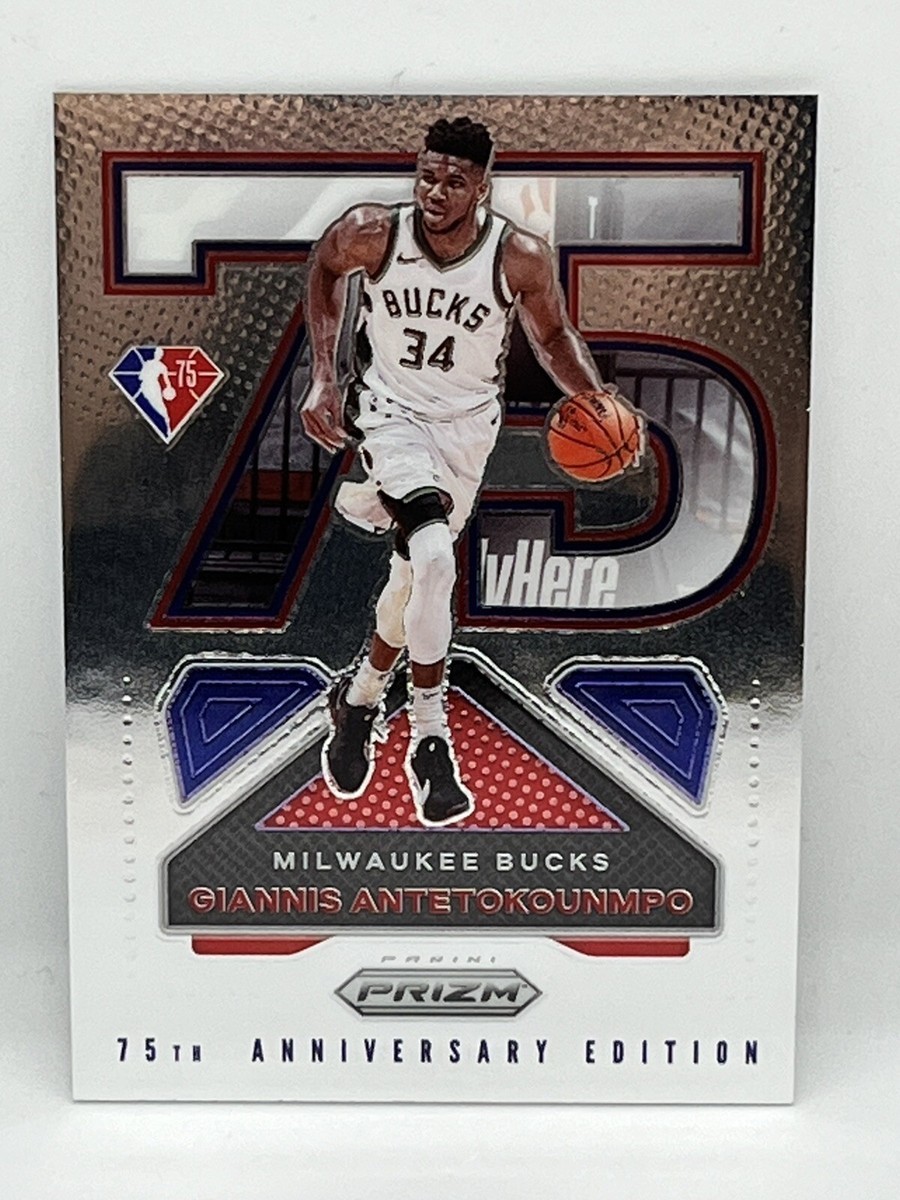GIANNIS ANTETOKOUNMPO 2021-22 Prizm Basketball NBA 75th Logo