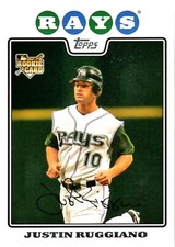 2008 Topps #289 Justin Ruggiano RC Tampa Bay Rays
