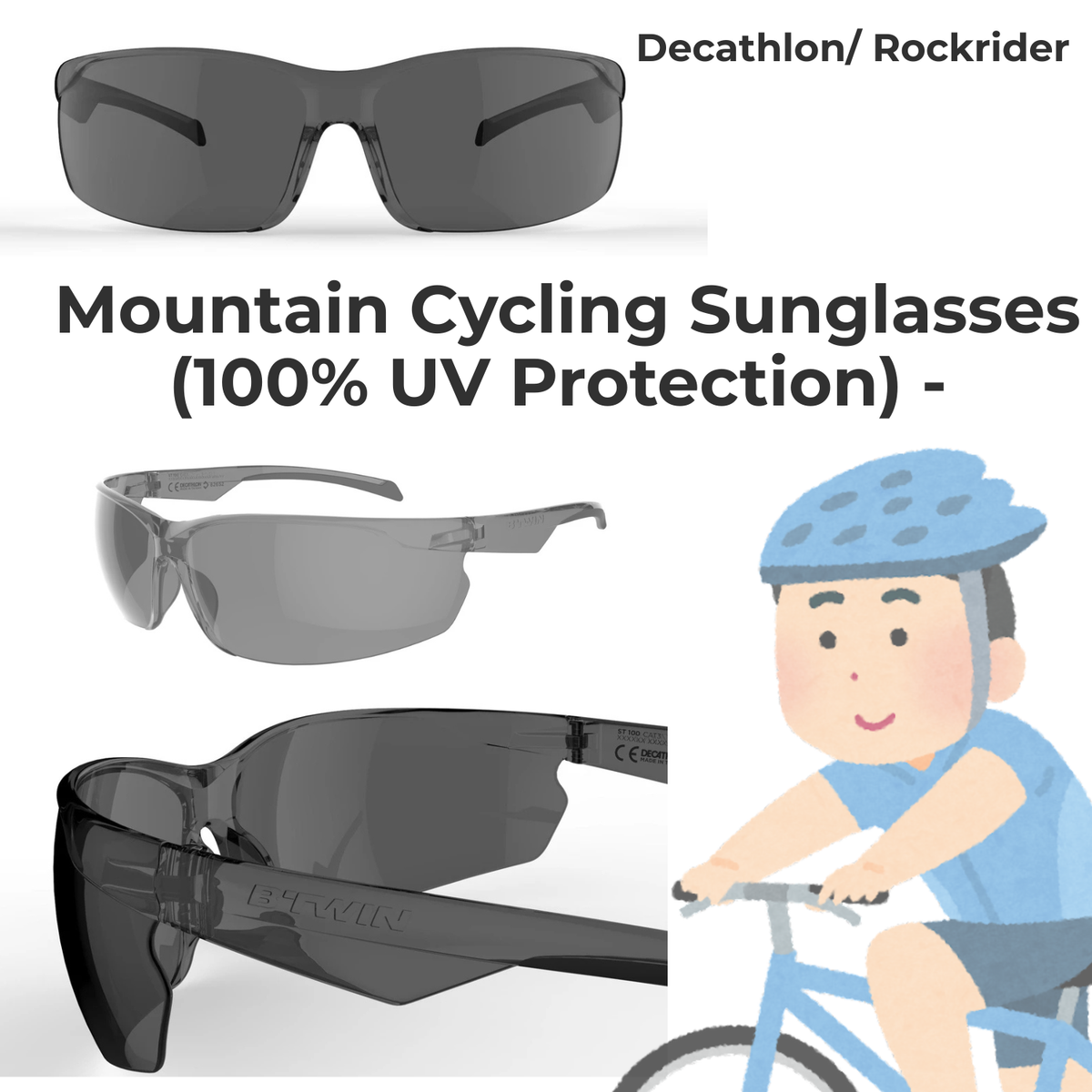 Decathlon Mountain Cycling Frameles Sunglasses- 100% UV Protection