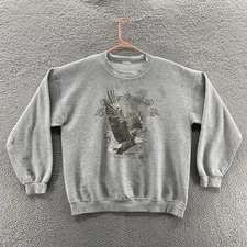 VINTAGE Scandia Woods Sweatshirt Mens Extra Large Bald Eagle Graphic Nature 90s