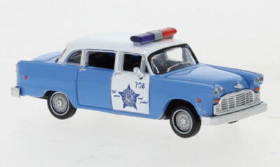 Brekina 58939 - 1/87 Checker Cab, Chicago Police Department, Police Car, 1974