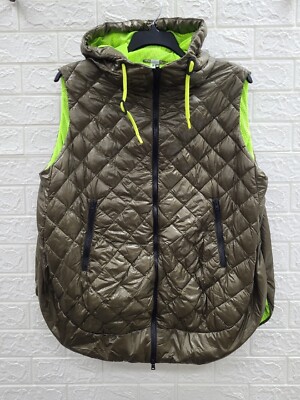 New Herno Mesh Lined Quilted Hoodie Ultralight Vest Verde