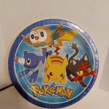 8 9" POKEMON PIKACHU DESIGNWARE PAPER PLATES PARY SUPPLIES BIRTHDAY NEW 2017