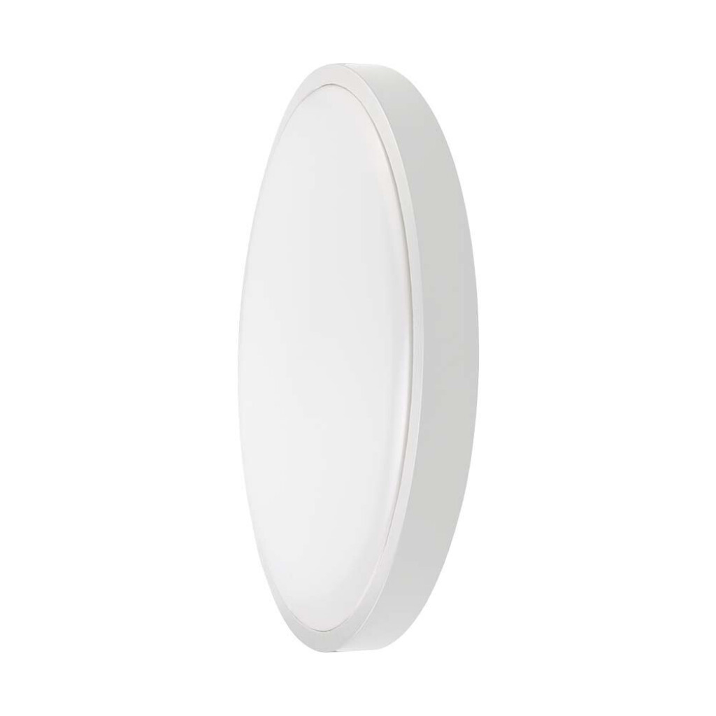 1 pz 18W LED Dome Light with Microwave Sensor 3000K Round,White Frame IP44
