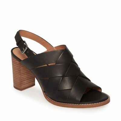 Madewell Woven slingback black Cindy Sandal Size10