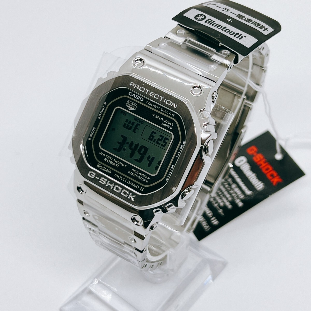 【良品】カシオ G-SHOCK　GMW-B5000D-1JF Casio GMW-B5000D-1JF G-Shock Bluetooth Men's Watch Silver