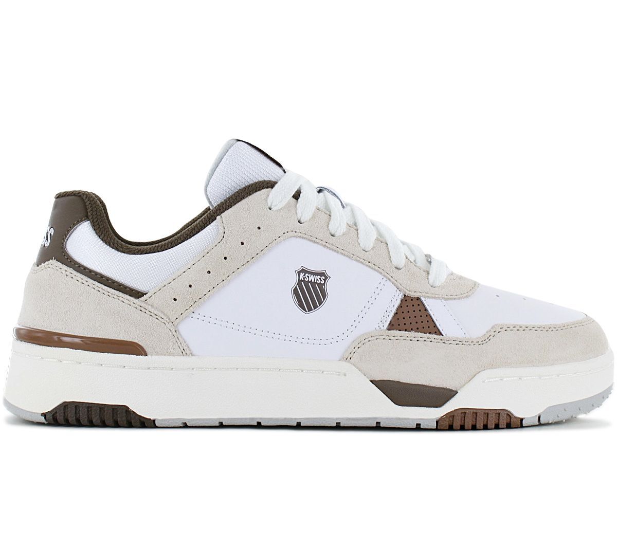 K-Swiss Match Pro Leather-Men's Sneakers Leather White 08905-900-M Shoes NEW