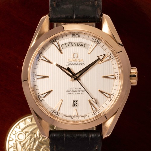 Omega Aqua Terra Day-Date Red Gold on Leather 231.53.42.22.02.001 Dec 2016