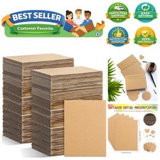 50 Pack Corrugated Cardboard Sheets Flat Hard Cardboard Inserts Back to Schoo...