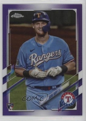 2021 Topps Chrome Purple Refractor 23/299 Sam Huff #81 Rookie RC 0q3