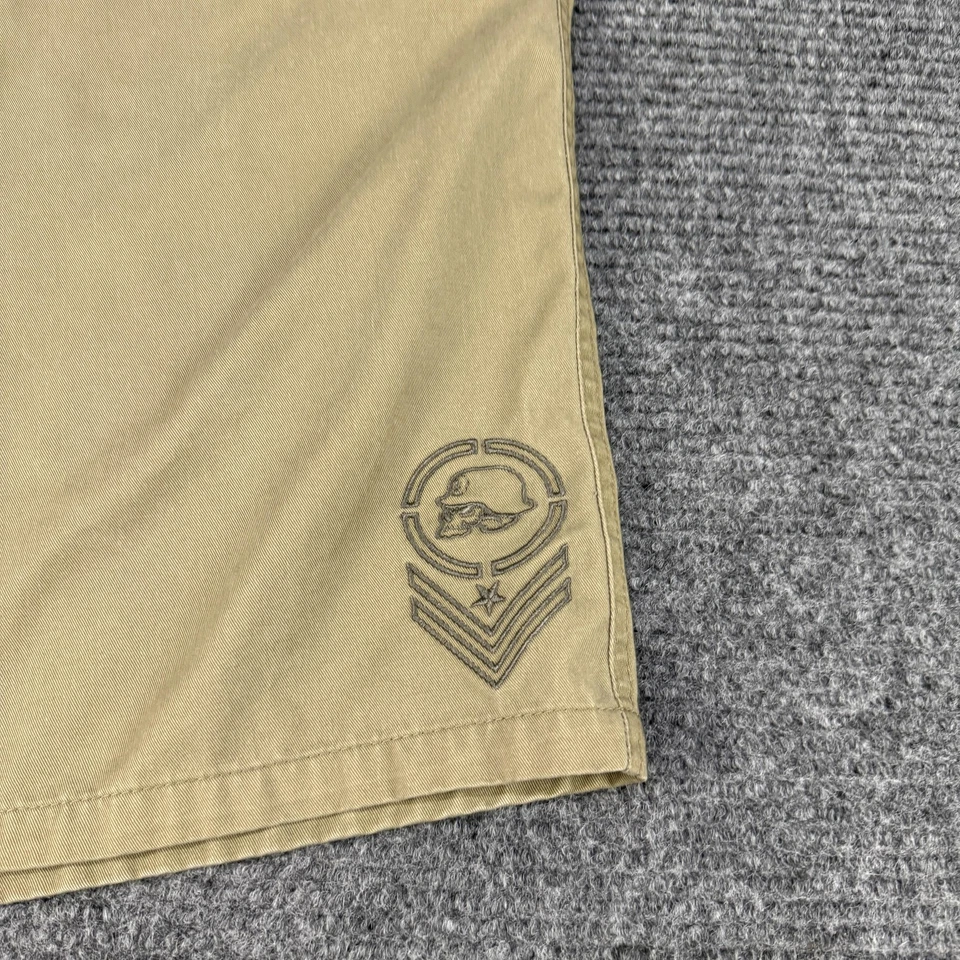 Pantalones Cortos Mulisha de Metal para Hombres 40 Caqui Tostado Carga Patinador Gráfico Logo Bordado Foto 2 de 4