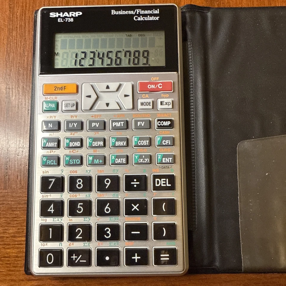 Sharp Business/Financial Calculator, Model EL-738, Tested in Great Condition - Image 2 of 4