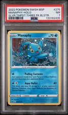 2022 POKEMON SWSH BLACK STAR PROMO #275 MANAPHY-HOLO PSA 7