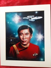 Star Trek Oryginalna seria Ręcznie podpisany nadruk Sulu