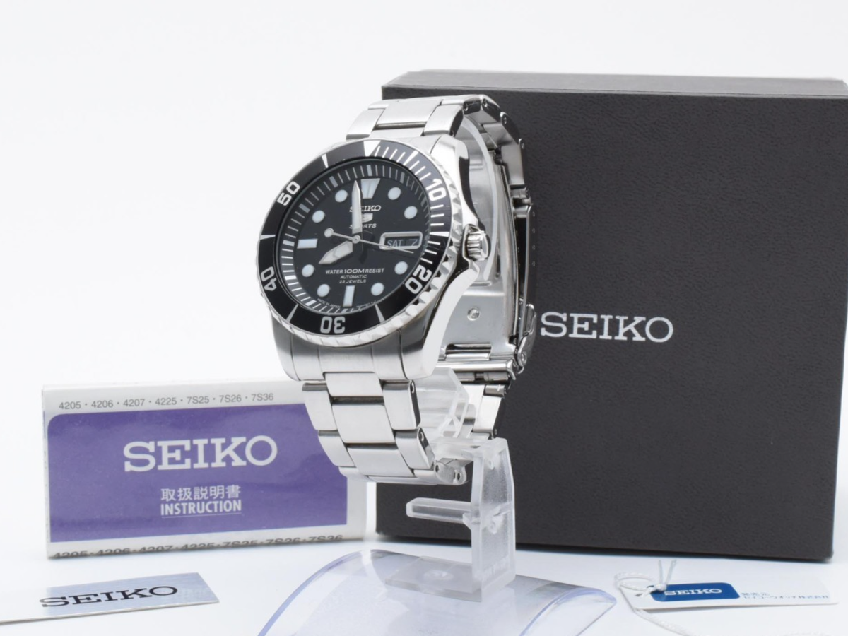Seiko 5 Sports Men's Black Watch - SNZF17 for sale online | eBay