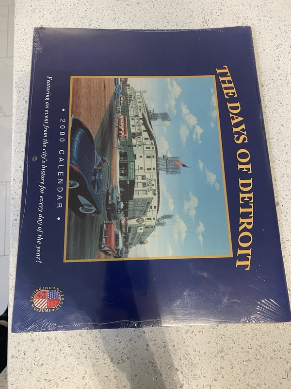 Detroit2000 wall calendar Detroit Historical Museum Factory sealed