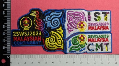 25th World Scout Jamboree Korea 2023 Malaysia Contingent IST/CMT Badge Set of 3