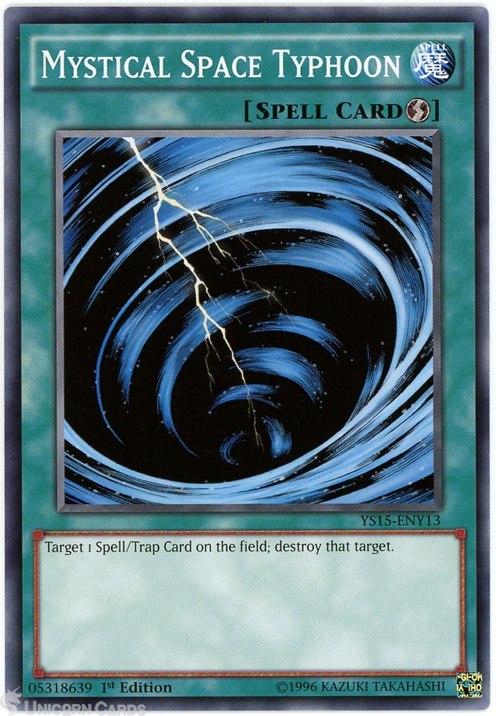 YS15-ENY13 Mystical Space Typhoon 1st Edition Mint YuGiOh Card
