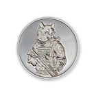 Cat Soldier of Fortune ~ Intaglio Mint 1 Troy oz .999 Fine Silver Round