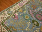 Turkish Oushak Rug, Geometric Multicolored Handmade Bohemian Rug 8x10 Ft — photo 9