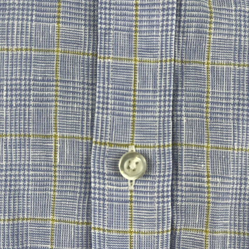 Lands End Baird McNutt Irish Linen Button Up Shirt M Mens Tailored Fit 15 - 15.5 - Image 3 of 4