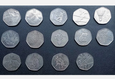 40 different collectible 50p coins including 14 Olympics