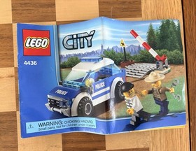 LEGO City Police Patrol Car 4436 w/instructions & minifigures. Please read.