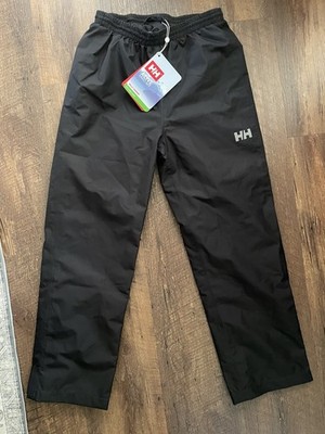 Helly Hansen Dubliner Pants Junior Size 10/140 Black Reg. Fit Waterproof NWT
