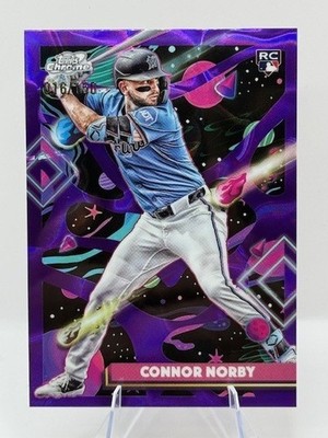 2025 Cosmic Chrome Connor Norby Rookie Purple Nebula Refractor /150 Marlins