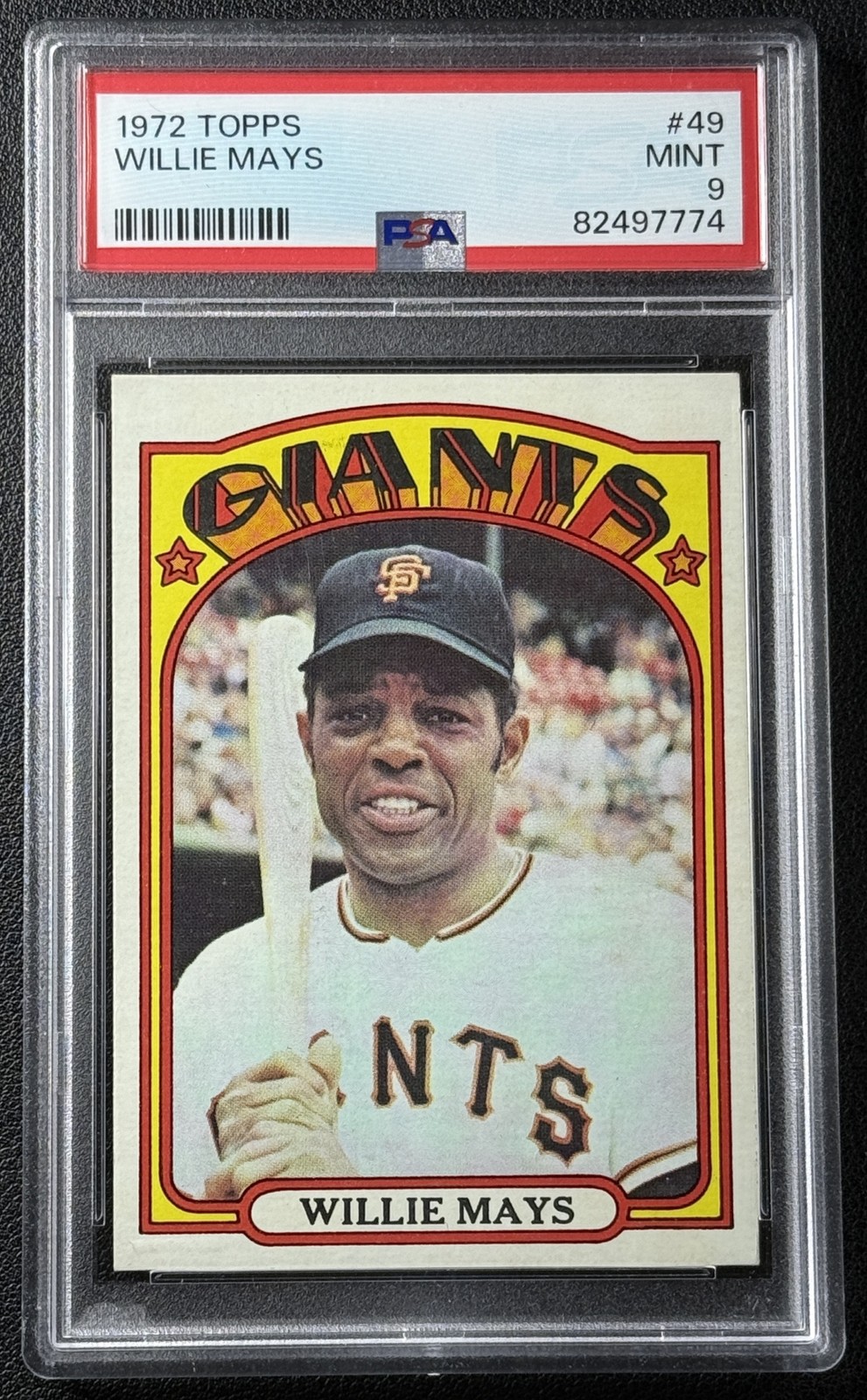 WILLIE MAYS PSA 9 1972 TOPPS BASEBALL #49 GIANTS MINT ONLY 27 HIGHER