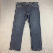 Levis S51 Signature Straight Leg Jeans Mens 40x32 Blue Dark Wash Comfort Stretch