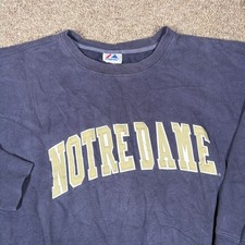 Vintage Majestic Notre Dame Fighting Irish NCAA Collegiate Sweatshirt Y2K