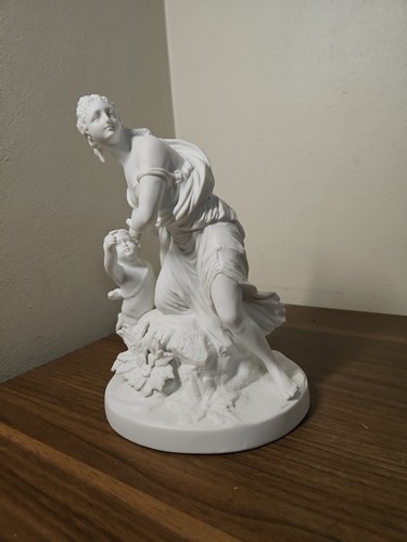 Antica statuina porcellana vittoriana greci romani bisque 1860 leggi DESC - Foto 8 di 15