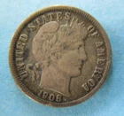 1908-D Barber Dime, VF