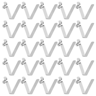 25pcs 6x9.5x37mm Single V Button Spring Hook for Hollow Head Paddle