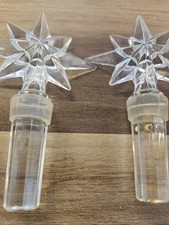 Waterford Congratulations Star Wine Bottle Stopper Snowflake Pattern Lot of 2
